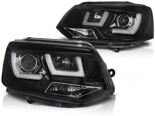 Frontlykter VW T5 2010-2015 U-Type Black - Bilde 2