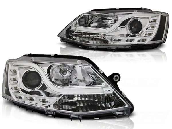 Frontlykter VW Jetta VI 1.11-18 Tube Light Drl Chrome - Bilde 2