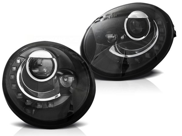 Frontlykter VW Nye Beetle 10.98-05.05 Daylight Black - Bilde 2