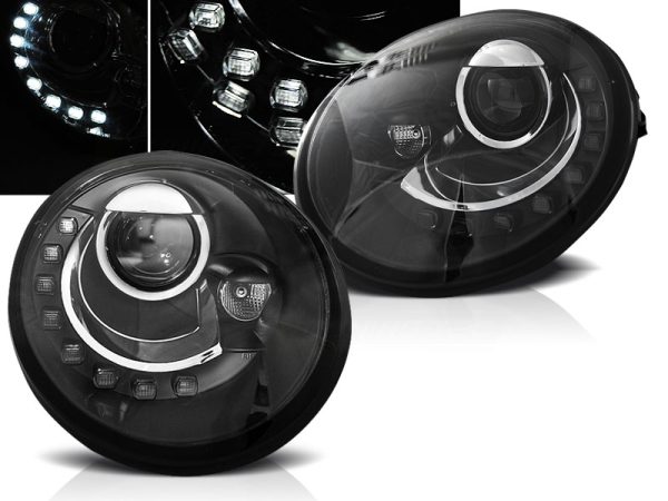 Frontlykter VW Nye Beetle 10.98-05.05 Daylight Black