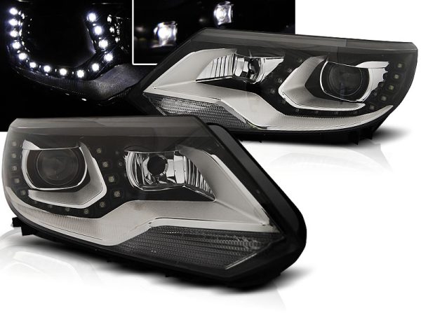 Frontlykter VW Tiguan 2011 - 12.2015 True Drl Black