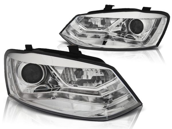 Frontlykter VW Polo 6R 09-03.14 Daylight Chrome - Bilde 2