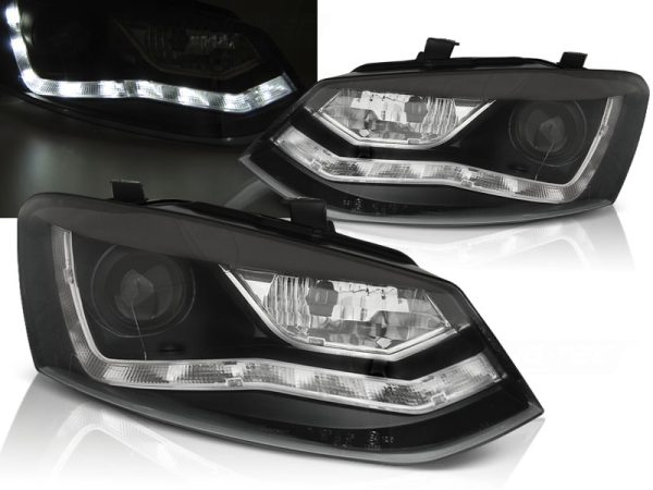 Frontlykter VW Polo 6R 09-03.14 Daylight Black