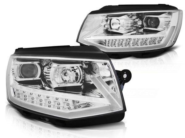 Frontlykter VW T6 15- Chrome Tube Light Led Drl - Bilde 2