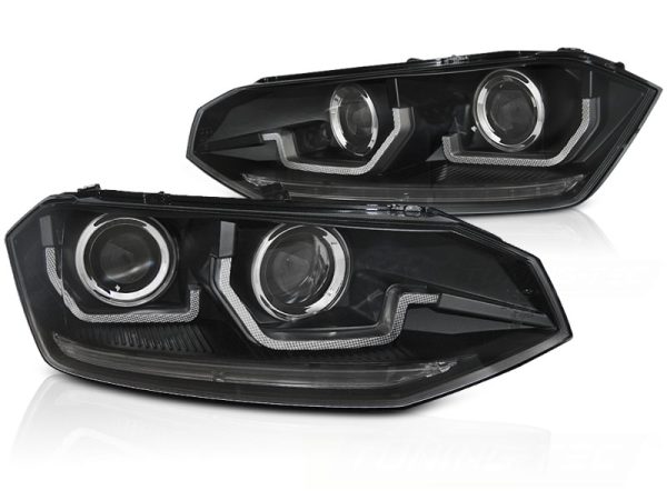 Frontlykter VW Polo VI 2G 17-21 Seq Led Sort - Bilde 2