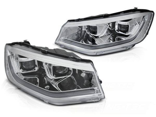 Frontlykter Volkswagen Caddy 20- Led Chrome Drl Seq - Bilde 2
