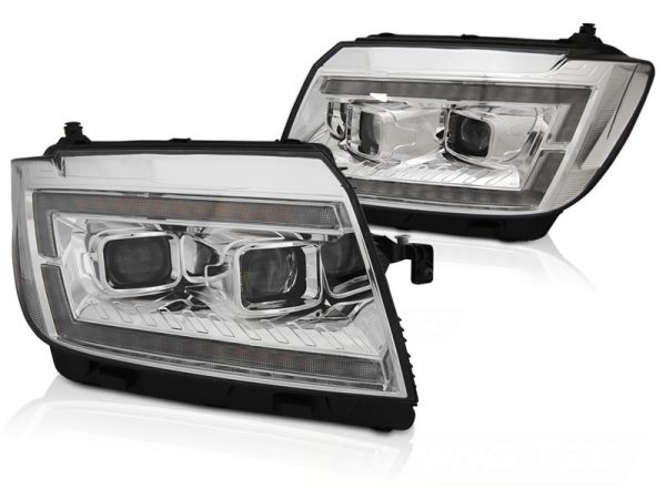 Frontlykter VW Crafter II 2017- Tube Light Chrome Drl Seq - Bilde 2