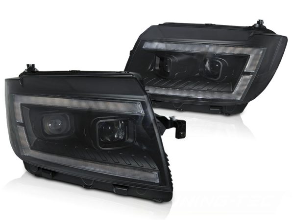 Frontlykter VW Crafter II 2017- Led Tube Light Black Drl Seq - Bilde 2