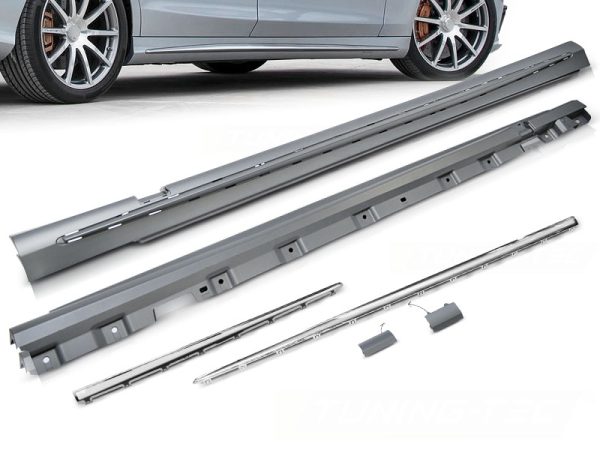 Sideskjørte Mercedes S-Klasse W222 13-18 Langversjon Sport Chrom
