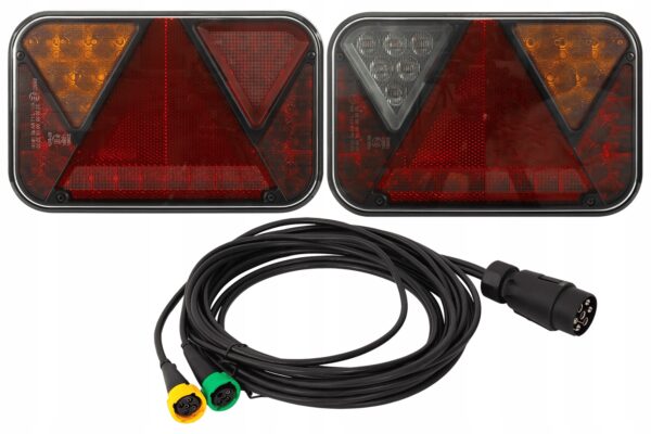 Tilhengerlys LED sett FRISTOM FT-270 + MANTES kabel 7-PIN