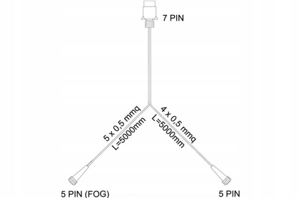 Tilhengerlys LED sett FRISTOM FT-270 + MANTES kabel 7-PIN - Bilde 2