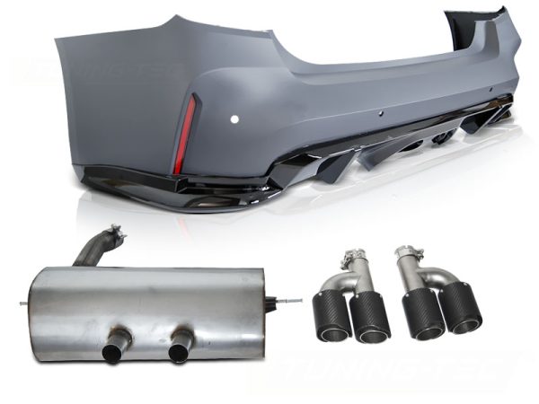 Bakre Støtfanger Bmw F30 11-18 G80 W / exhaust Performance Style W / exhaust