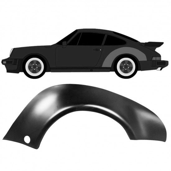 Reparasjonsplate Bakskjerm Porsche 911 1974-1989 Turbo Venstre