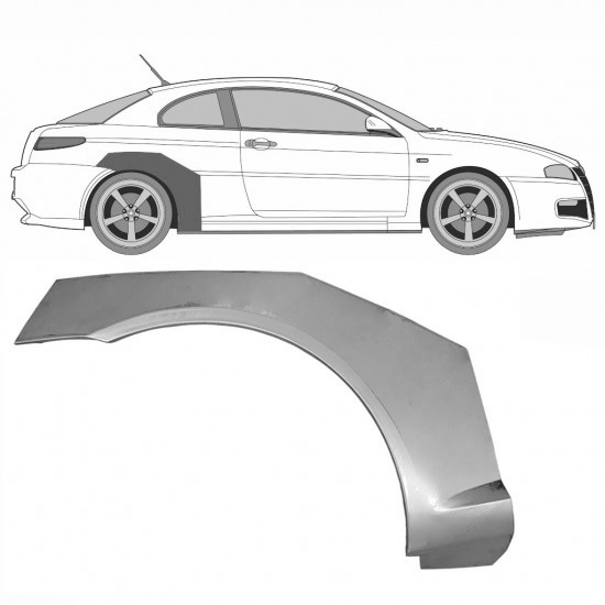 Reparasjonsplate Bakskjerm Alfa Romeo GT 03-10 Høyre