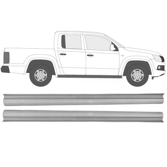 Reparasjonsplate Terskel Volkswagen Amarok 2010-2022 Venstre/Høyre Sett