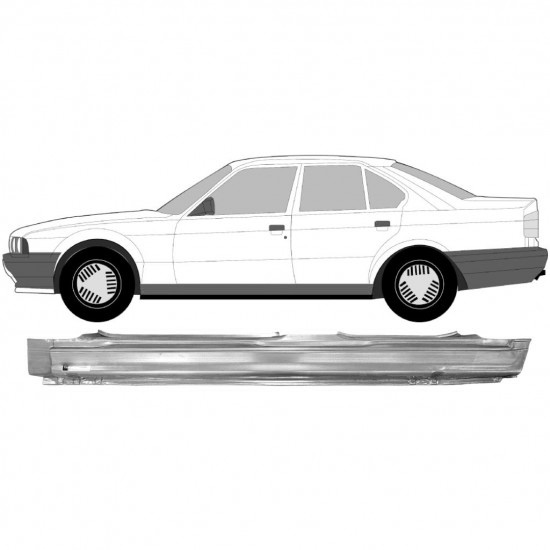 Terskel BMW 5 E34 87-96 Combi Sedan Venstre/Høyre Sett - Bilde 4
