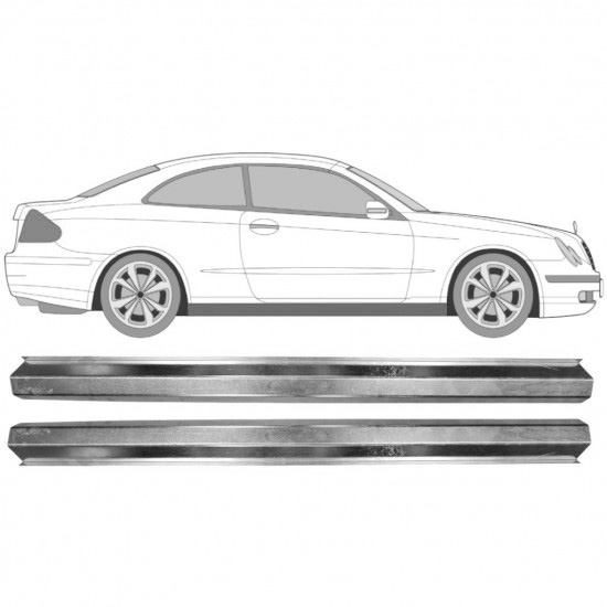 Reparasjonsplate Terskel Mercedes CLK 2002-2009 Sett