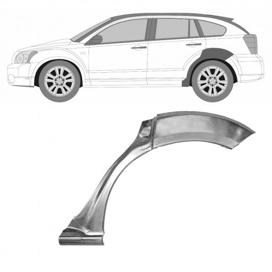 Reparasjonsplate Bakskjerm Dodge Caliber 06-13 Venstre