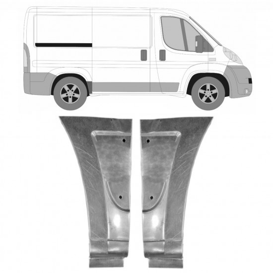 Reparasjonsplate Bakskjerm Fiat Ducato / Peugeot Boxer 2006- SWB Sett
