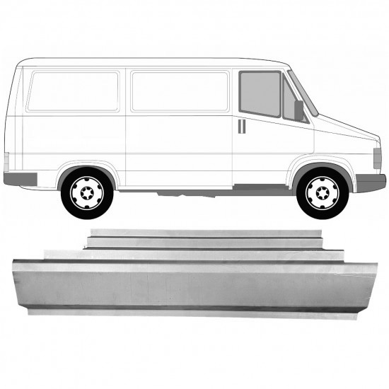 Reparasjonsplate Terskel Foran Fiat Ducato / C25 / J5 81-94 Høyre