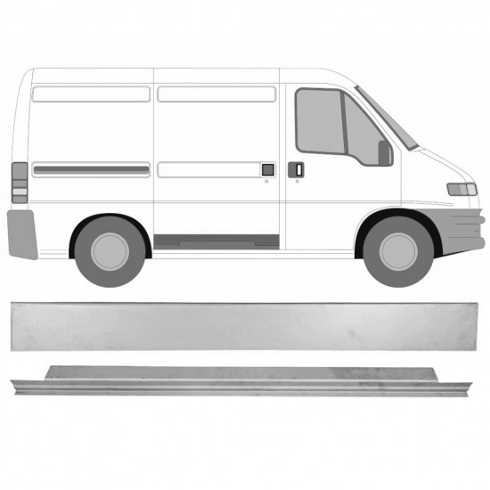 Reparasjonsplate Skyvedør Fiat Ducato / Peugeot Boxer 94-06 / SWB Høyre /