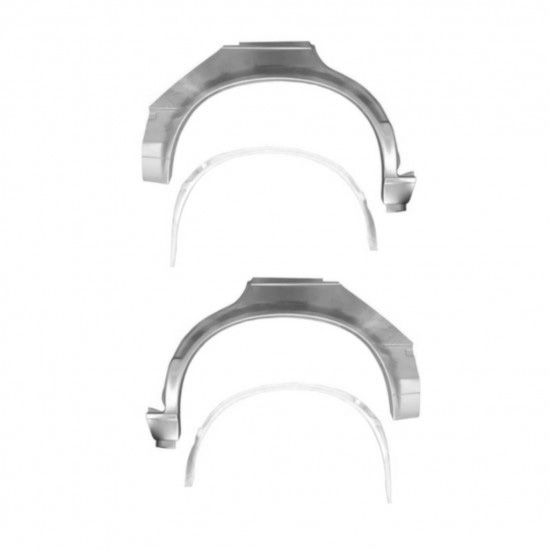 Reparasjonsplate Bakskjerm BMW 3 E30 82-97 Sett - Bilde 2