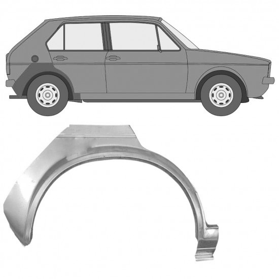 Reparasjonsplate Bakskjerm Volkswagen Golf 1 74-85 Høyre