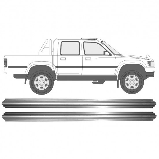 Reparasjonsplate Terskel Toyota Hilux 88-01 Venstre = Høyre Sett