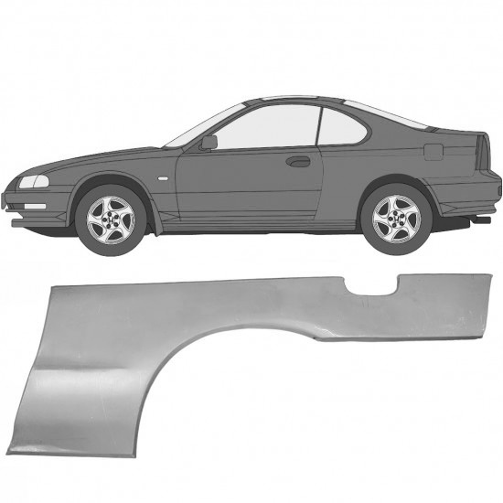 Reparasjonsplate Bakskjerm Honda Prelude 1992-1997 Venstre