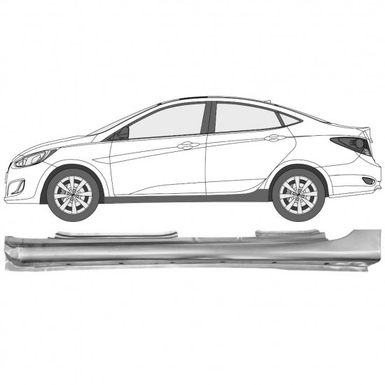 Terskel Hyundai Accent 2010- Venstre