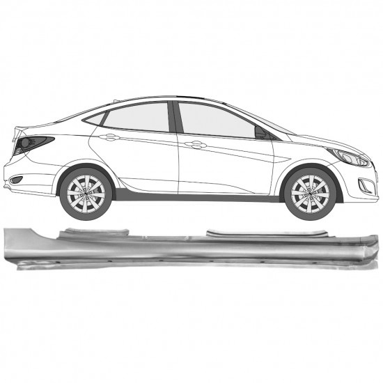 Terskel Hyundai Accent 2010- Høyre