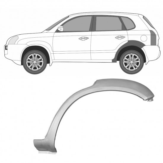 Reparasjonsplate Bakskjerm Hyundai Tucson 04-10 Venstre