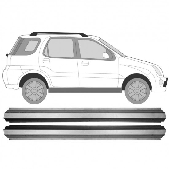 Reparasjonsplate Terskel Suzuki Ignis 2000-2003 Sett