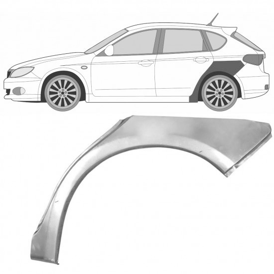 Reparasjonsplate Bakskjerm Subaru Impreza GH GR 2007-2013 Venstre