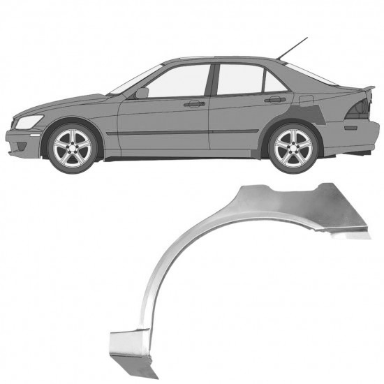 Reparasjonsplate Bakskjerm Lexus IS 200 98-05 Venstre