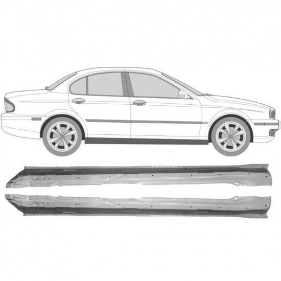 Terskel Jaguar X-Type CF-1 2001-2009 Venstre/Høyre Sett