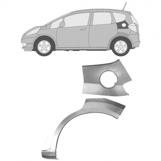 Reparasjonsplate For Påfyllingsåpning Med Bakre Skjerm Honda Jazz GE 2008-2015 Venstre Sett