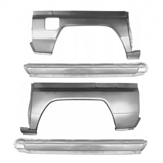 Reparasjonsplate Terskel Med Bakskjerm Toyota Land Cruiser 1984-1993 Sett - Bilde 2