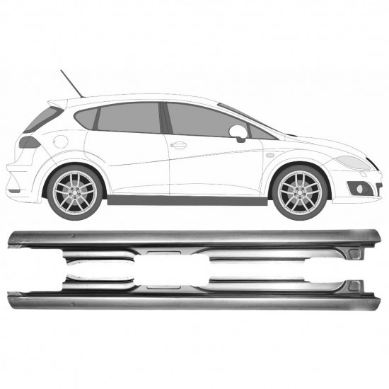 Reparasjonsplate Terskel Seat Leon 2005-2012 Venstre/Høyre Sett