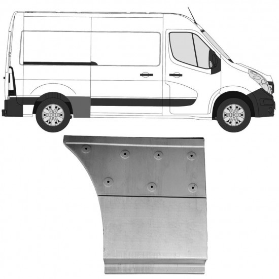 Reparasjonsplate Bakskjerm Renault Master 10-24 Høyre