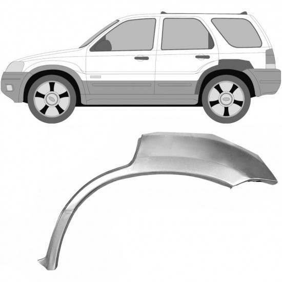 Reparasjonsplate Bakskjerm Mazda Tribute 2001-2008 Venstre