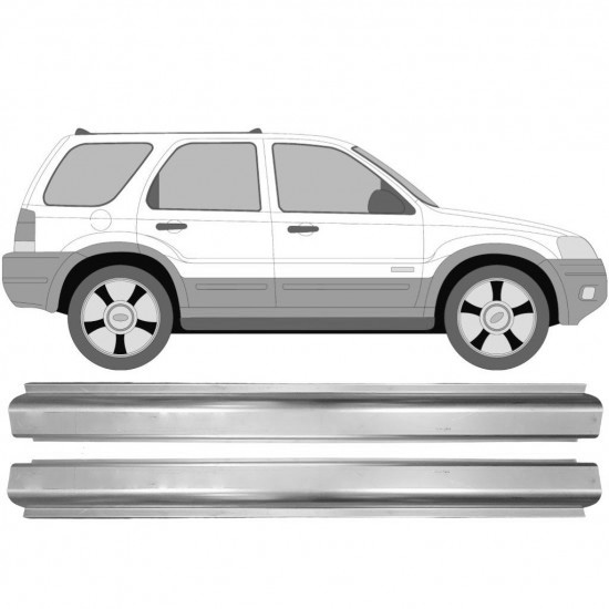 Reparasjonsplate Terskel Ford Maverick 2001-2008 Venstre = Høyre Sett