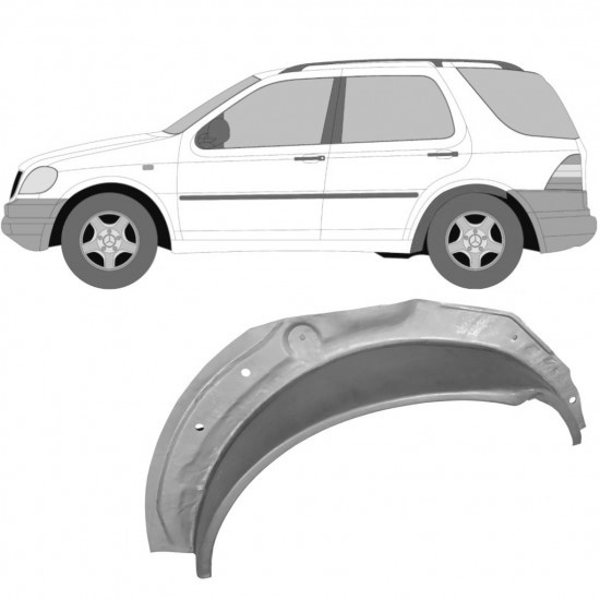 Reparasjonsplate For Bakre Hjulbue Mercedes M-Klasse ML W163 98-05 Venstre
