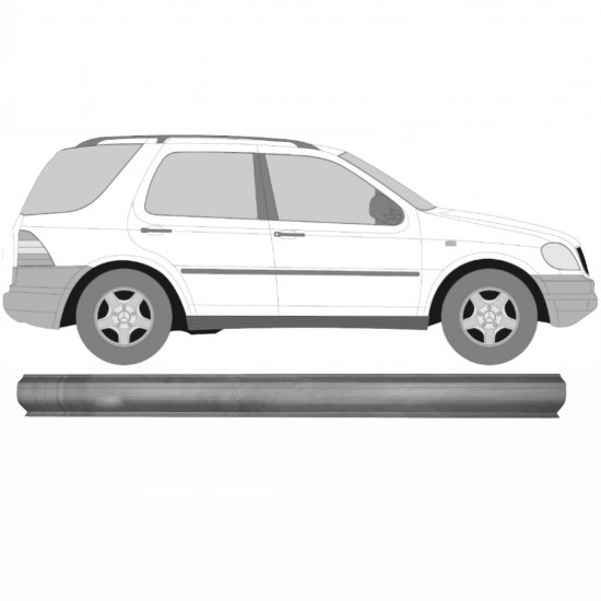 Reparasjonsplate Terskel Mercedes M-Klasse ML W163 98-05 Venstre = Høyre