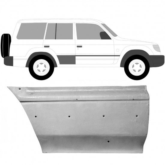 Reparasjonsplate For Bakdør Mitsubishi Pajero 1991-2001 Høyre