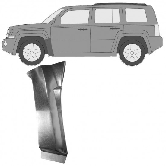 Reparasjonsplate Framskjerm Jeep Patriot 2006- Venstre