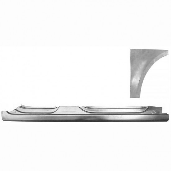 Terskel Med Reparasjonsplate Framskjerm VW Polo 2001-2009 Høyre Sett - Bilde 2