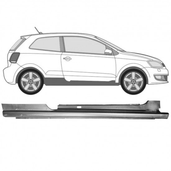 Terskel Volkswagen Polo 2009-2017 Høyre