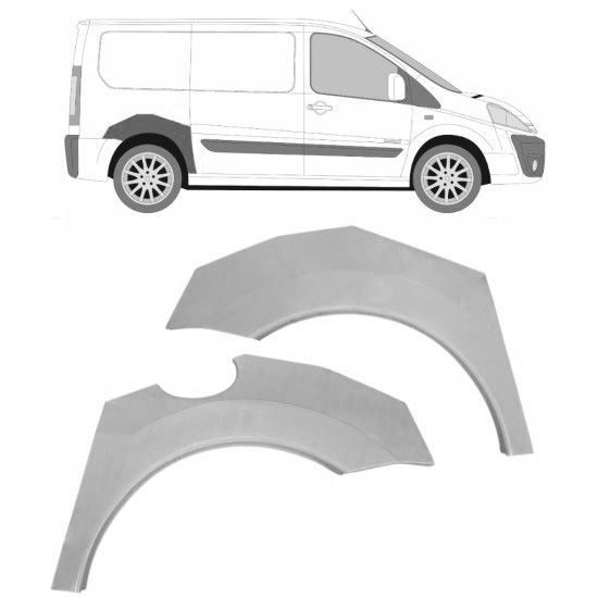 Reparasjonsplate Bakskjerm Fiat Scudo 07-16 Venstre+Høyre Sett