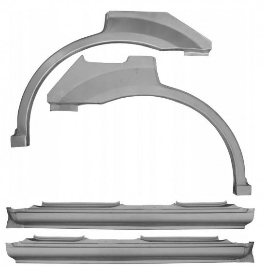 Reparasjonsplate Terskel Med Bakskjerm Kia Sorento 2002-2009 Sett - Bilde 2